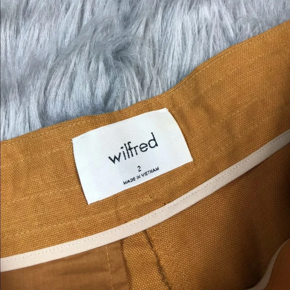 Wilfred Allant Crop Linen Pants Amber Earth Sz 2